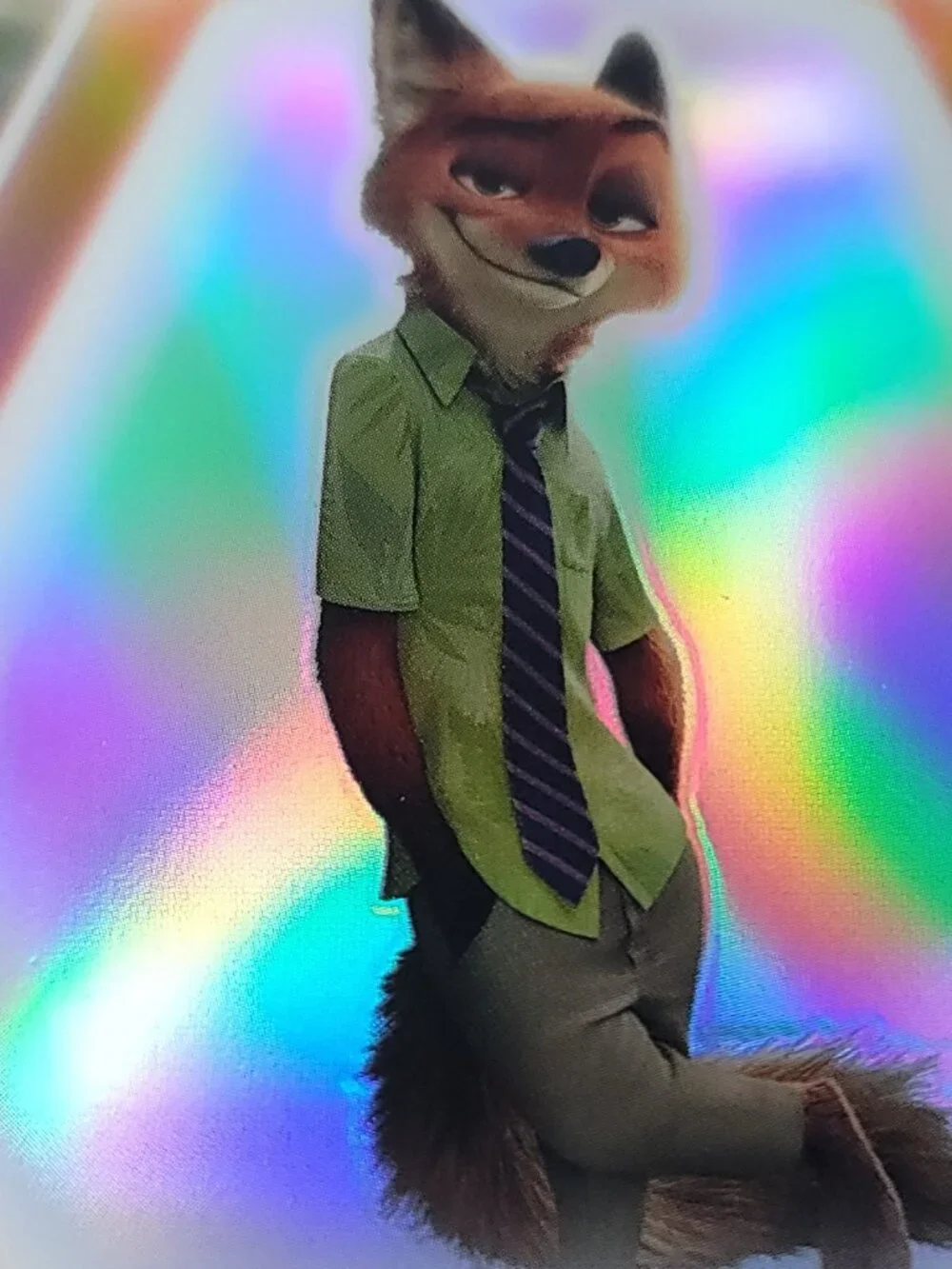 Nick Wilde Topps 2026 Disney Neon Holo Chrome Refractor Limited 004/199 CNE